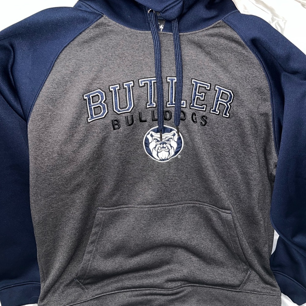 Butler Bulldogs Men's Gray and Blue Hoodie